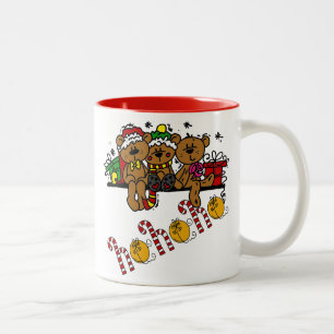 Ho Ho Ho Teddy Bears Zweifarbige Tasse