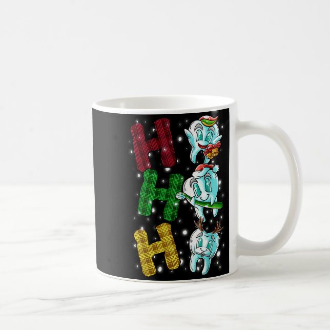 Ho Ho Ho Teeth Santa Claus Dentist Ugly Christmas  Kaffeetasse (Rechts)