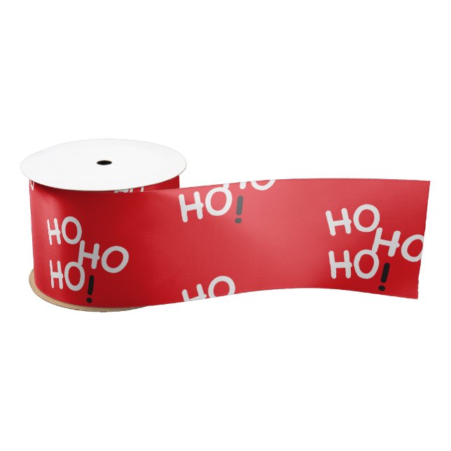 Ho Ho Ho! Text, rot Satinband (Spule)
