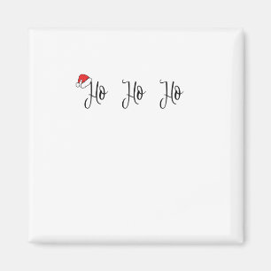 Ho Ho Ho trägt eine rote Weihnachtsmannmütze Magnet