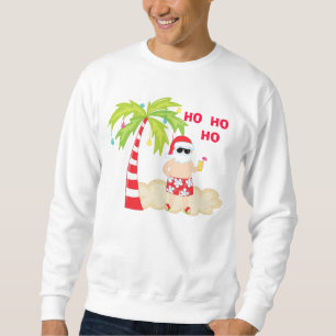 HO HO HO tropisches Sankt-WeihnachtsSweatshirt Sweatshirt