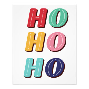 Ho Ho Ho Typografie Fotodruck
