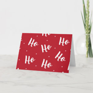 Ho Ho Ho Typografie Weihnachtsfeiertag Karte