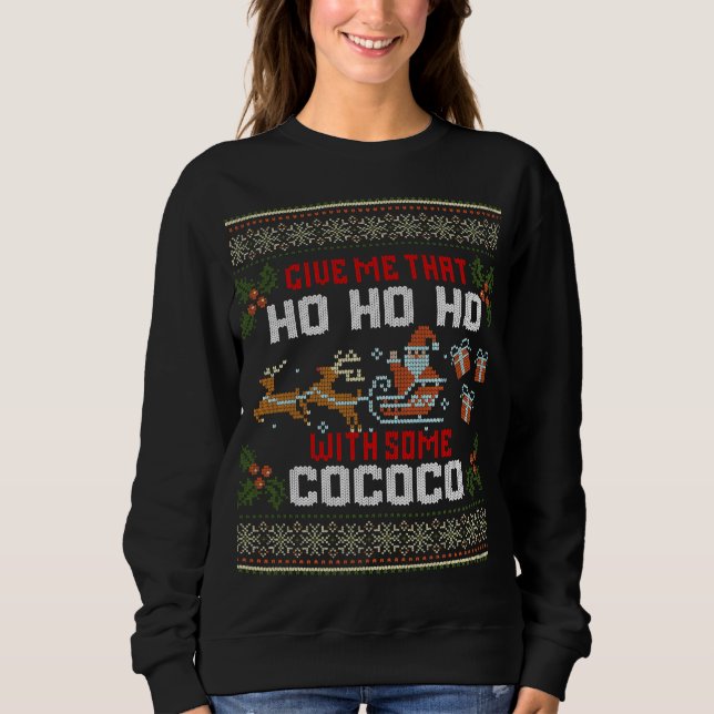 Ho Ho Ho Ugly Christmas Sweater Design Sweatshirt (Vorderseite)