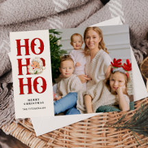 Ho Ho Ho Vintage-Weihnachtsmann-Foto-Flach-Weihnac