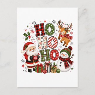 Ho Ho Ho Weihnachten Ankündigungspostkarte