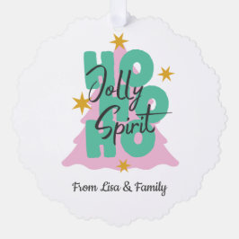 Ho Ho Ho Weihnachten Custom Ornament Card Karte
