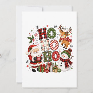 Ho Ho Ho Weihnachten Mitteilungskarte