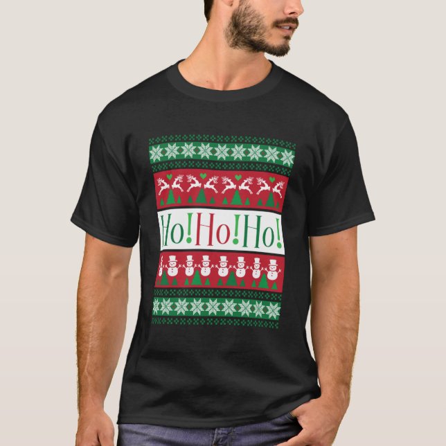 Ho!Ho!Ho! Weihnachten Weihnachten Weihnachts-Weihn T-Shirt (Vorderseite)
