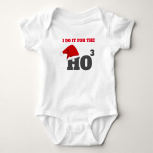 Ho Ho Ho   Weihnachts Funny Text Weihnachtsgeschen Baby Strampler