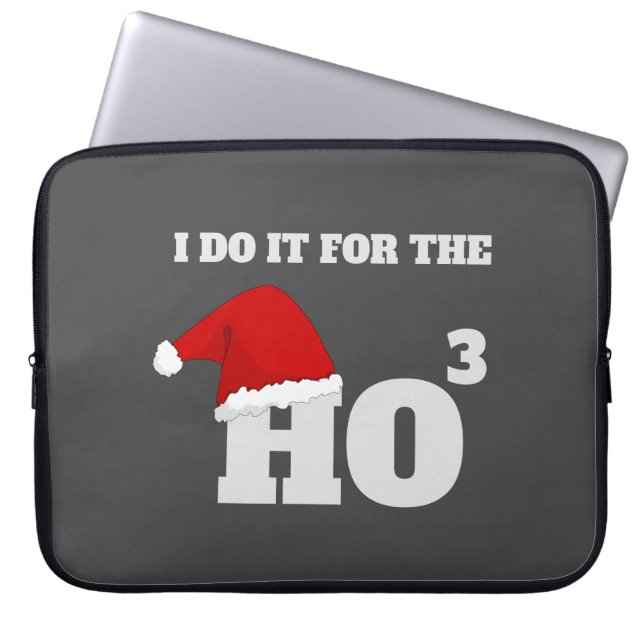 Ho Ho Ho | Weihnachts Funny Text Weihnachtsgeschen Laptopschutzhülle (Vorderseite)