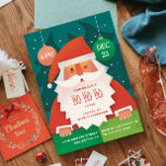 Ho Ho Ho Weihnachts-Party | Niedlicher Weihnachtsf Einladung<br><div class="desc">Feiern Sie die Saison stilvoll mit dieser niedlichen Weihnachtsfeier-Party Einladung mit einer fröhlichen Santa-Illustration und spielerischen "Ho Ho Ho"-Schriften. Ideal für Ansammlungen, Party, Feierlichkeiten oder Winterfeiern. Erhältlich als professionell bedruckte Karte oder als bequemer digitaler Download zum Instant-Druck auf der Zuhause. Es ist eine lustige und leichte Art, Gäste zu Ihrem...</div>