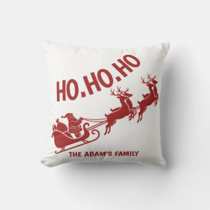 Ho Ho Ho Weihnachts-Schlittenfahrt Kissen