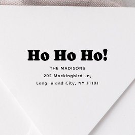 Ho Ho Ho Weihnachtsadresse Gummistempel