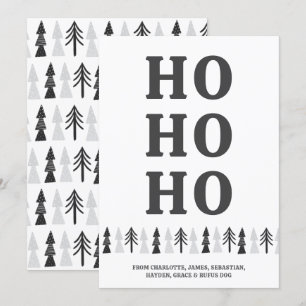 Ho Ho Ho Weihnachtsbaum Personalisiert Feiertagskarte