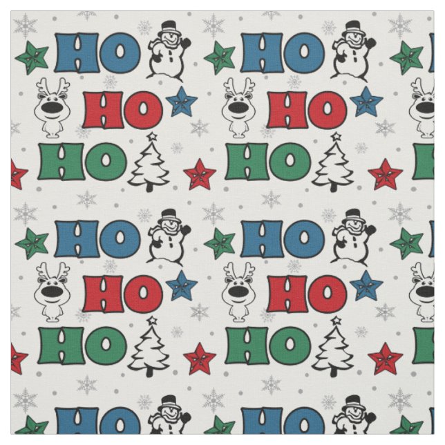 Ho-Ho-Ho Weihnachtsdesign Stoff (Muster)