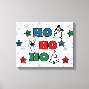 Ho-Ho-Ho Weihnachtsentwurf Leinwanddruck