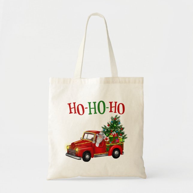 Ho Ho Ho Weihnachtsfeierliche Tasche (Vorne)