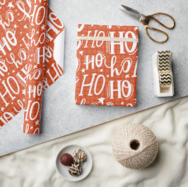 Ho Ho Ho Weihnachtsfeiertag Chic Moderne Typografi Geschenkpapier