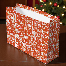 Ho Ho Ho Weihnachtsfeiertag Chic Moderne Typografi Große Geschenktüte