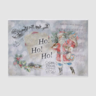 "Ho Ho Ho" Weihnachtsfeiertage Seidenpapier