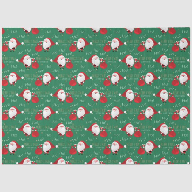 Ho Ho Ho Weihnachtsgebäck Seidenpapier (Vorderseite)
