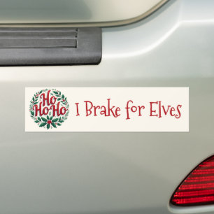 Ho Ho Ho Weihnachtsgirlande-Typografie-Design Autoaufkleber