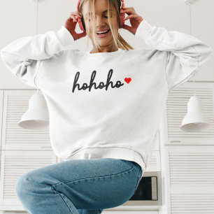 Ho Ho Ho   Weihnachtsherz Modernes Minimalistisch Sweatshirt