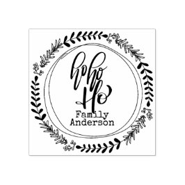 HO HO HO Weihnachtskalligrafie Personalisierter NA Gummistempel