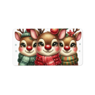 Ho Ho Ho Weihnachtskarte Adressaufkleber