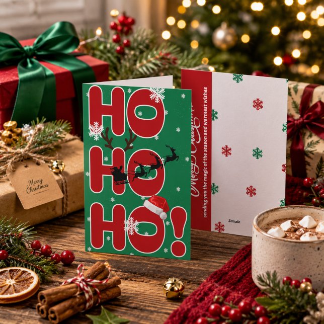 Ho Ho Ho Weihnachtskarte Feiertagskarte (Von Creator hochgeladen)