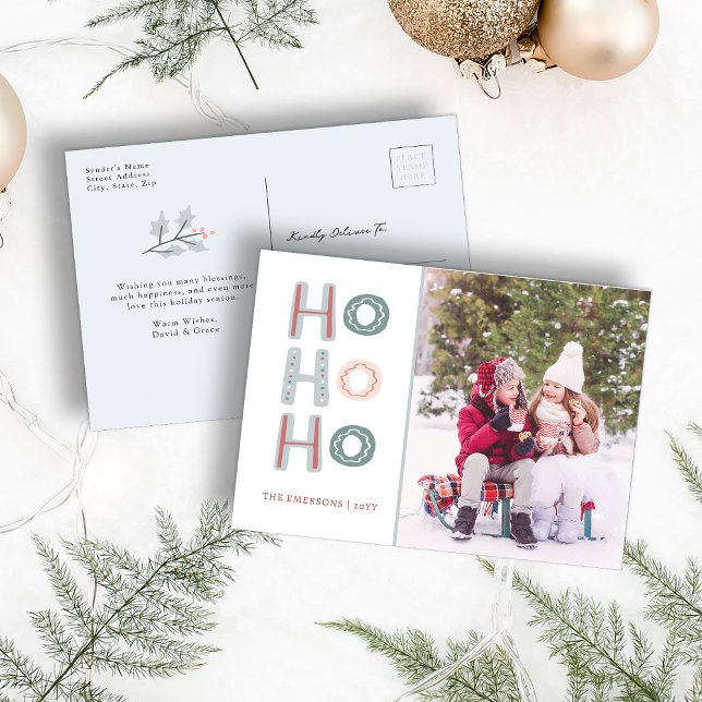 Ho Ho Ho Weihnachtskarte Postkarte (Ho Ho Ho Christmas Postcard
)