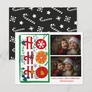 Ho Ho Ho Weihnachtskarten   FOTO Feiertagskarte