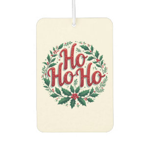 Ho Ho Ho Weihnachtskranz-Typografie-Design Autolufterfrischer