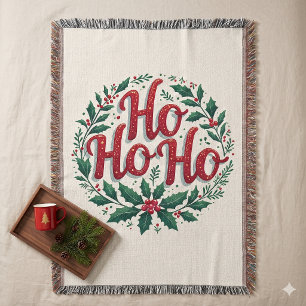 Ho Ho Ho Weihnachtskranz-Typografie-Design Decke