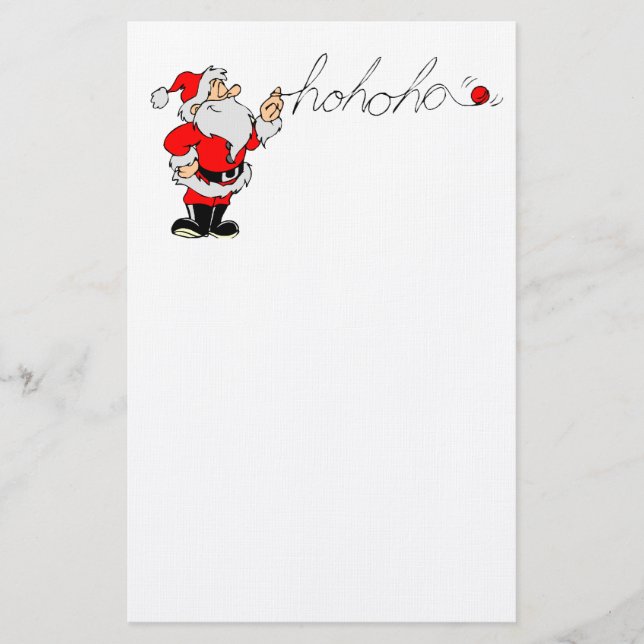 Ho Ho Ho Weihnachtsmann Briefpapier (Vorderseite)