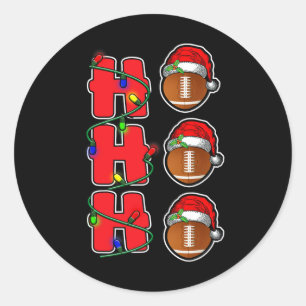 Ho Ho Ho Weihnachtsmannmütze Fußball Ball Weihnach Runder Aufkleber
