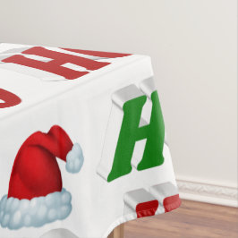Ho Ho Ho Weihnachtsmannmütze Weihnachtsgrün Typogr Tischdecke