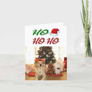 Ho Ho Ho Weihnachtsmannmütze Weihnachtsschreiben F Feiertagskarte
