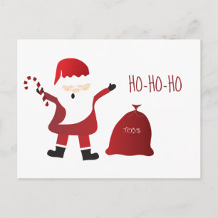 Ho Ho Ho Weihnachtsspielzeug-Tasche Postkarte