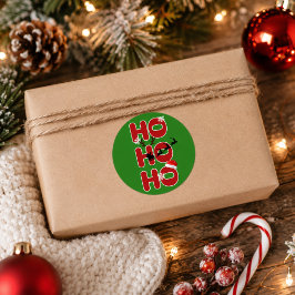 Ho Ho Ho Weihnachtssticker Runder Aufkleber