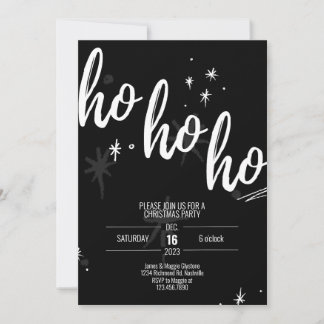 Ho Ho Ho Weihnachtszeit Party Einladung Modernes S