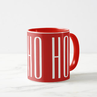 HO HO HO - weiß auf rot Tasse