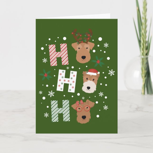 Ho Ho Ho Welsh Terrier Frohe Weihnachten (Vorderseite)