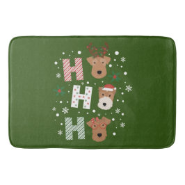 Ho Ho Ho Welsh Terrier Frohe Weihnachten Badematte
