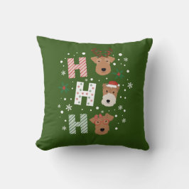 Ho Ho Ho Welsh Terrier Frohe Weihnachten Kissen