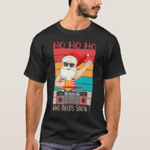 Ho Ho Ho Wer Snow Santa & Radio Retro Vinta brauch T-Shirt