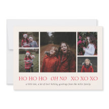 HO HO HO XO XO XO Belated Holiday Foto Card