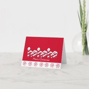 Ho Ho Ho Zuckerstange-Feiertags-Weihnachtskarte Feiertagskarte