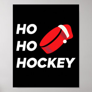 Ho Ho Hockey Weihnachten - Eishockey Poster